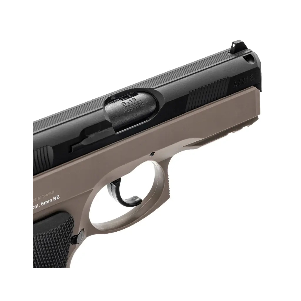 Страйкбольний пістолет ASG CZ 75D Compact FDE Spring (18603) - зображення 6