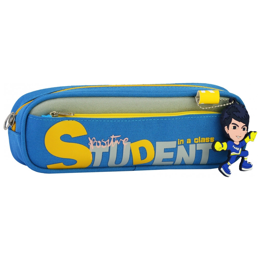 Пенал Cool For School 2 відділення з брелком Блакитний (CF6899-blue) - зображення 1