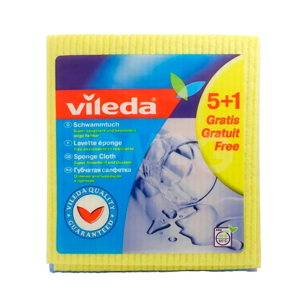 Серветки для прибирання Vileda Вологопоглинаючі 6 шт. (4023103127975) - изображение 1