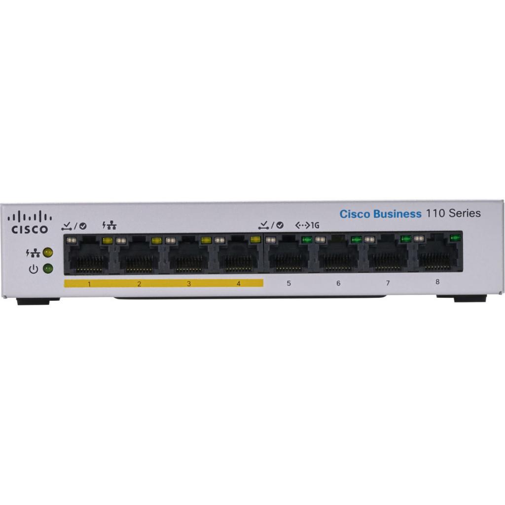 Комутатор мережевий Cisco CBS110-8PP-D-EU - зображення 3