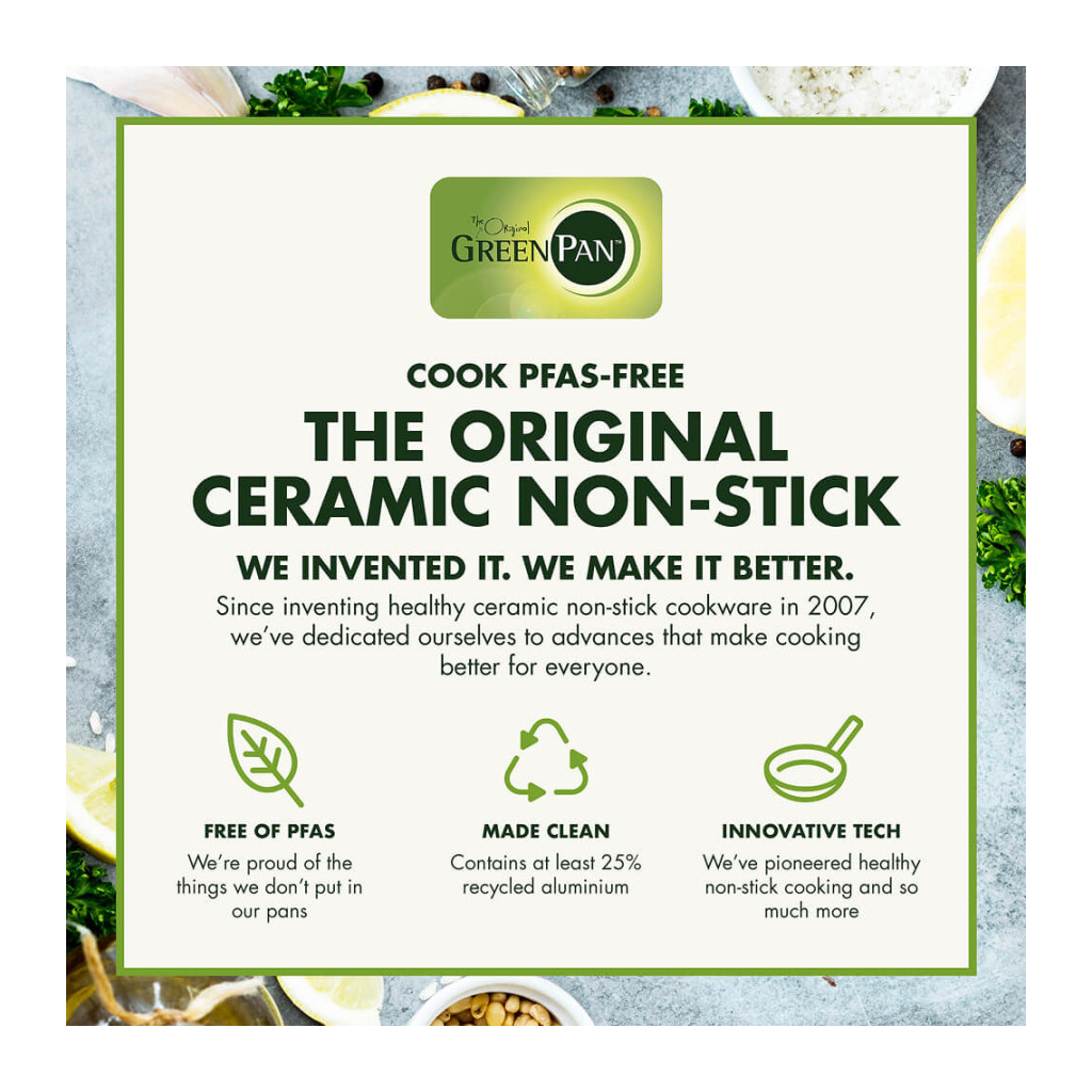 Сковорода GreenPan Mayflower, 20 см з керамічним покриттям, блакитна (CC001667-001) - зображення 8