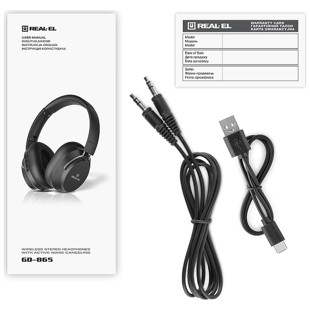 Навушники REAL-EL GD-865 Black (EL124100056) - зображення 9