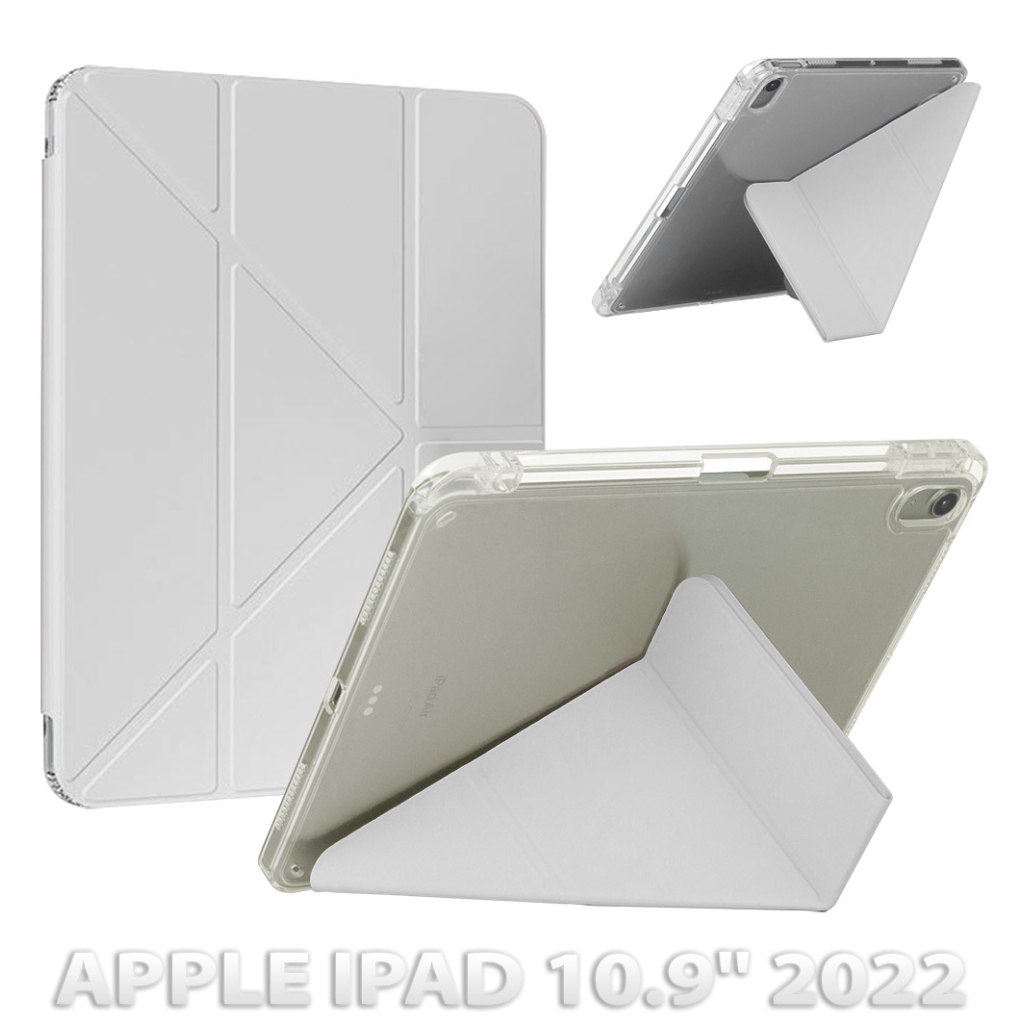 Чохол до планшета BeCover Ultra Slim Origami Transparent Apple iPad 10.9" 2022/24/11" 2025 Gray (712939) - зображення 1