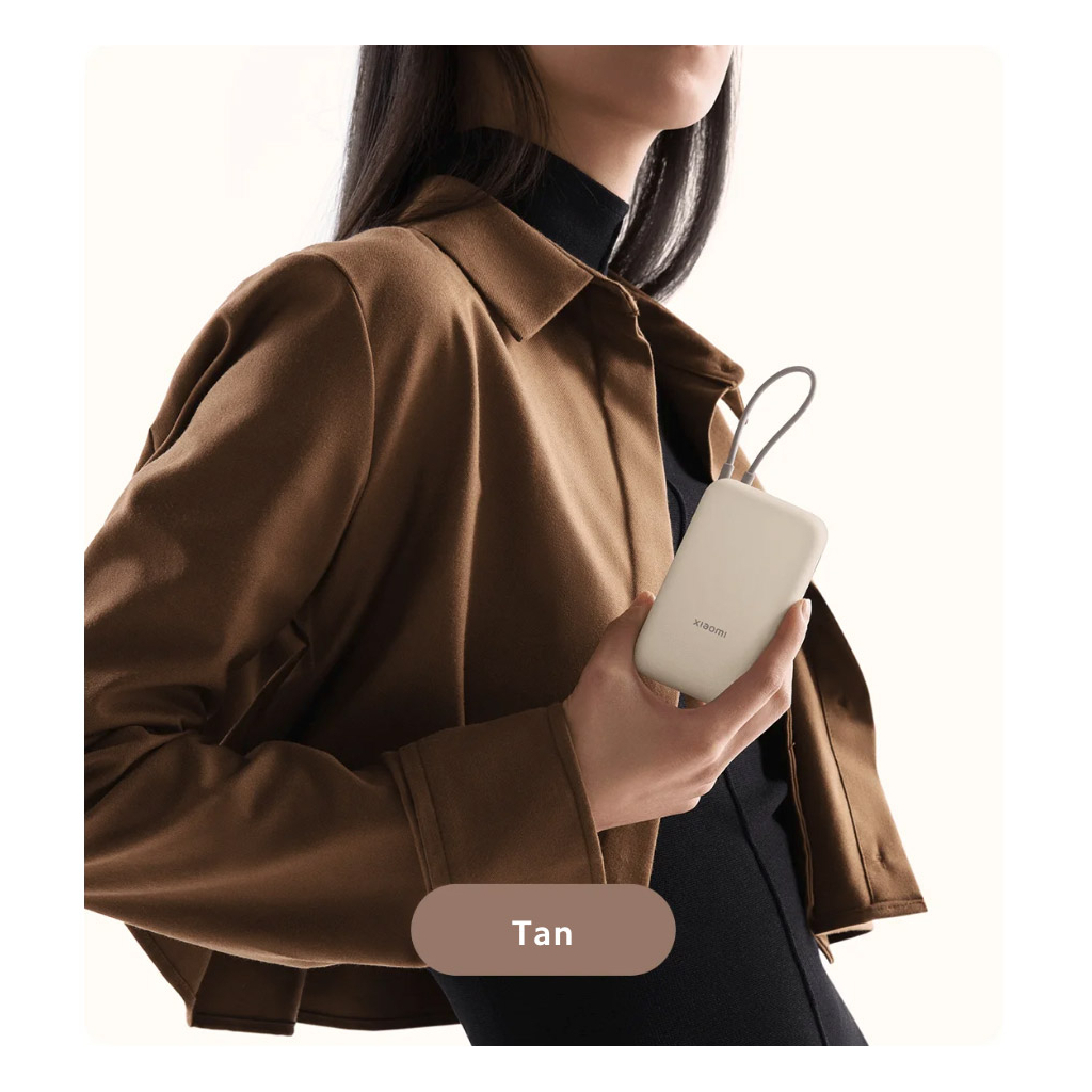 Батарея універсальна Xiaomi 10000mAh 22.5W, Integrated Cable, beige (BHR9072GL) - зображення 9