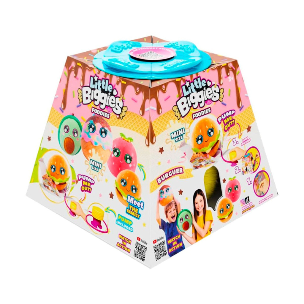 М'яка іграшка Biggies серії Little Foodies - Бургер (надувна іграшка, насос) (BIG002-BU) - зображення 2
