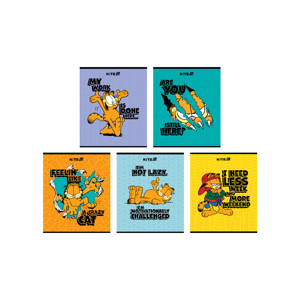 Зошит Kite Garfield, 24 аркуші, клітинка (GF25-238) - зображення 1