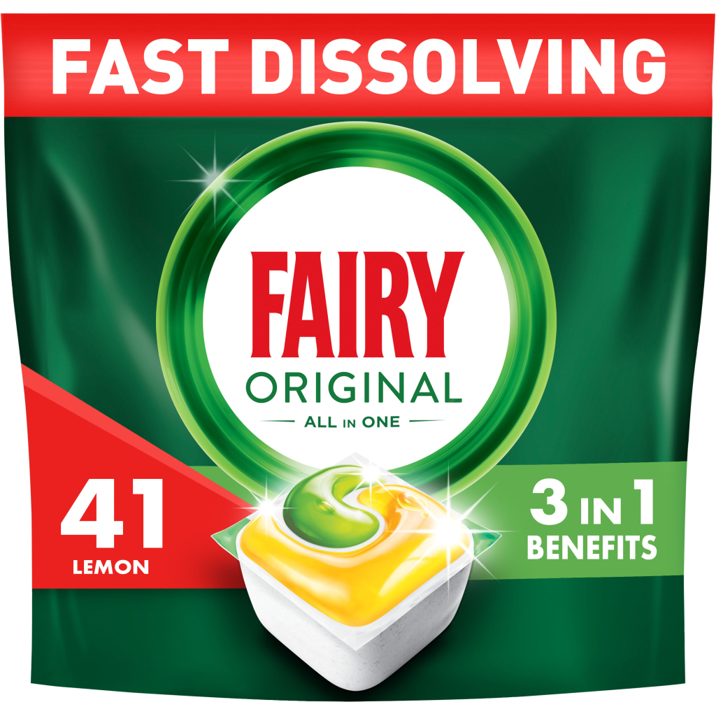 Таблетки для посудомийних машин Fairy Original All in One Lemon 41 шт. (8700216237239) - зображення 1