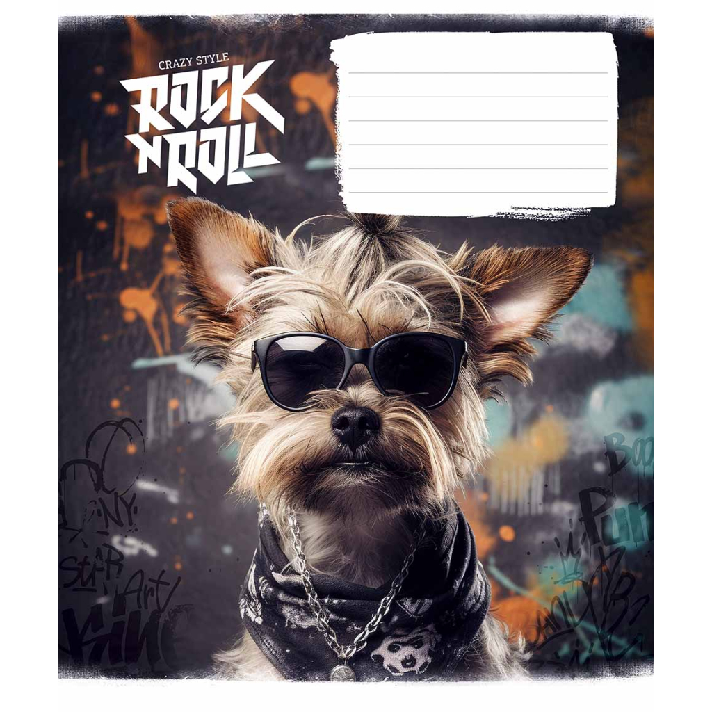 Зошит Школярик Rock star 12 аркушів коса лінія (012-3277L) - зображення 3
