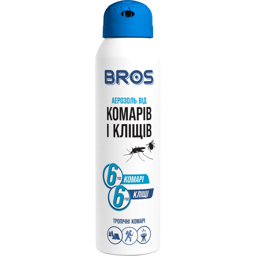 Аерозоль від комах Bros від комарів і кліщів 90 мл (5904517061231/5904517321311/5904517048485) - зображення 1