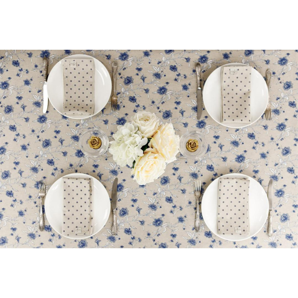 Скатертина Прованс Квіти сині Господиня 120х136 см (4823093450851) - зображення 3