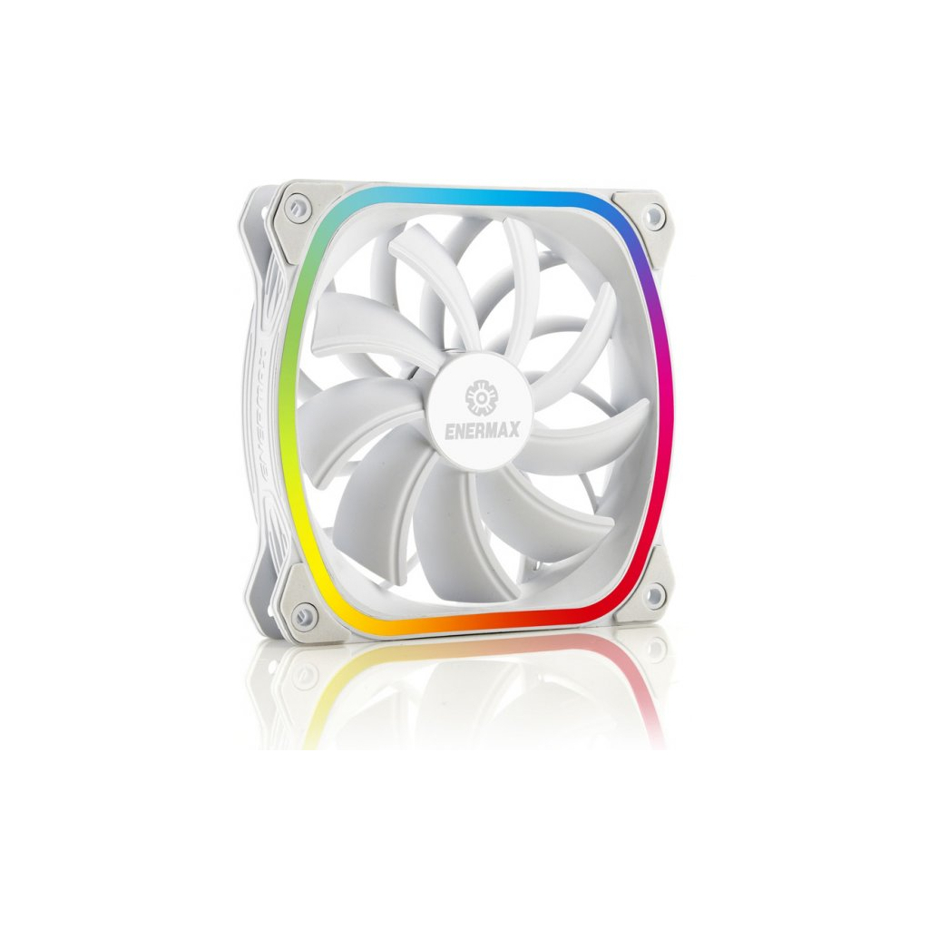 Кулер до корпусу Enermax SQUA RGB WHITE 3x 120 mm (3 PACK) (UCSQARGB12P-W-BP3) - зображення 2
