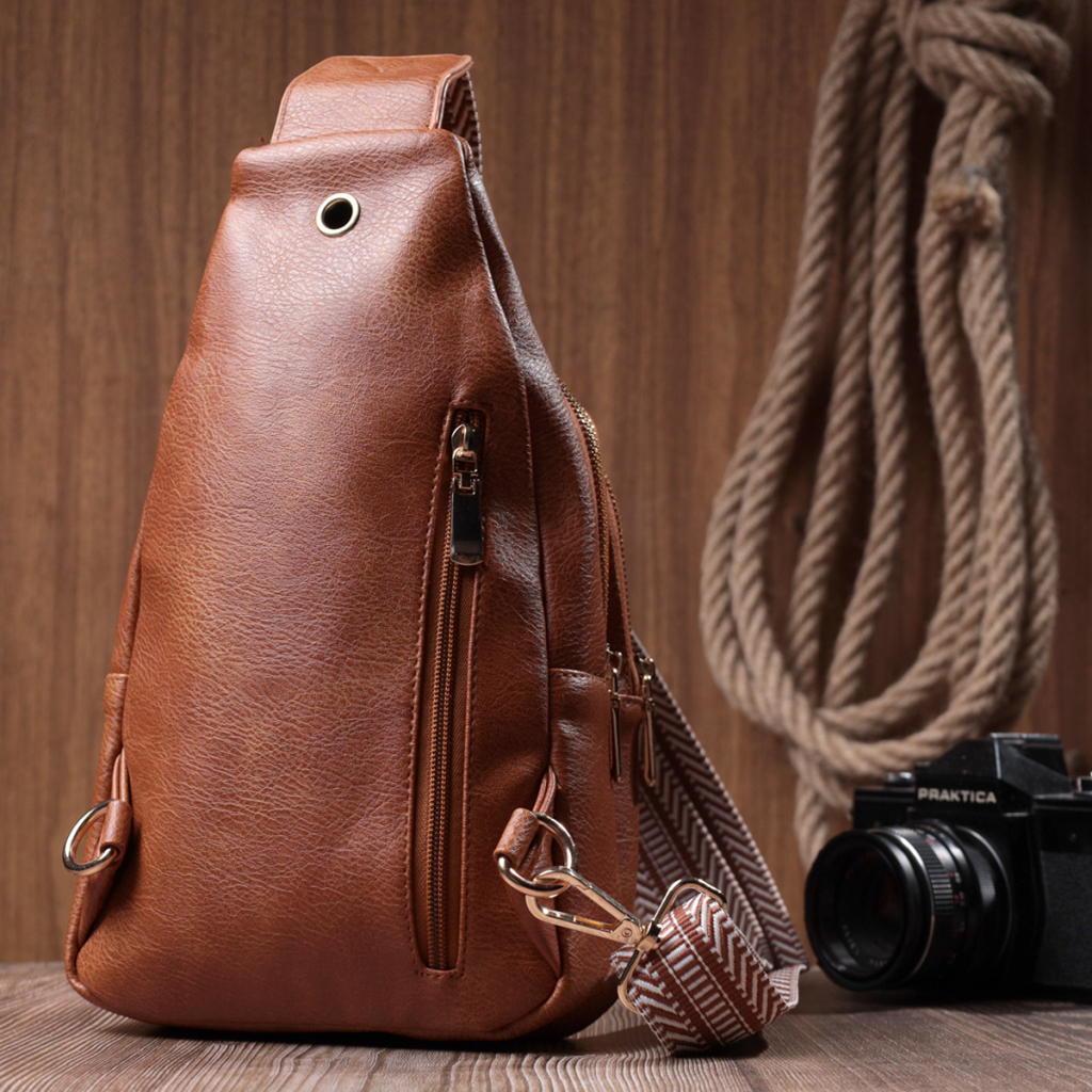 Сумка Vintage Жіноча з однією лямкою через плече з екошкіри Руда (22758) - зображення 10