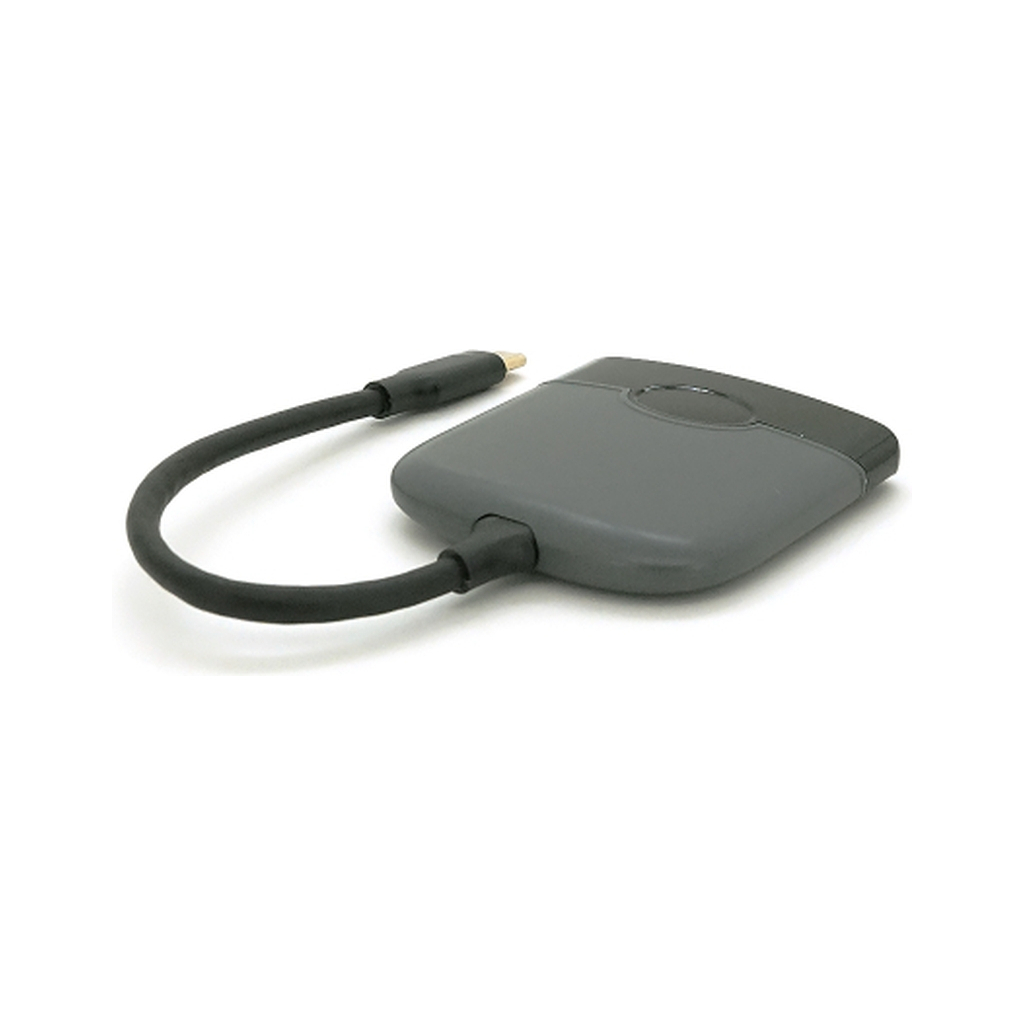 Концентратор Voltronic USB-C 3-in-1 USB 3.0 + USB-C + HDMI 0.23m black (YT-HTC3in1) - зображення 2