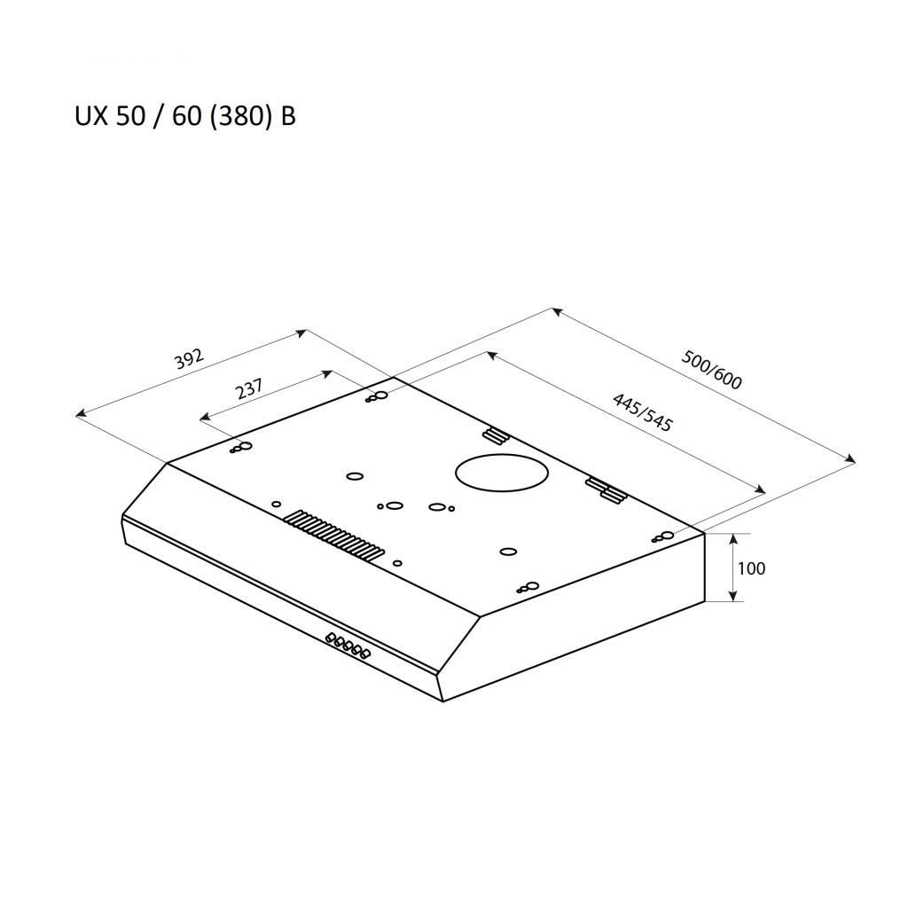 Витяжка кухонна Pyramida UX 50 (380) B BR - зображення 6