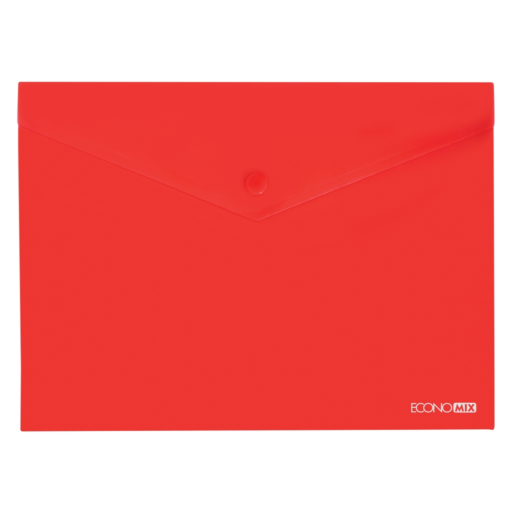 Папка - конверт Economix А5 180 мкм прозора, фактура "глянець", червона (E31316-03) - зображення 1