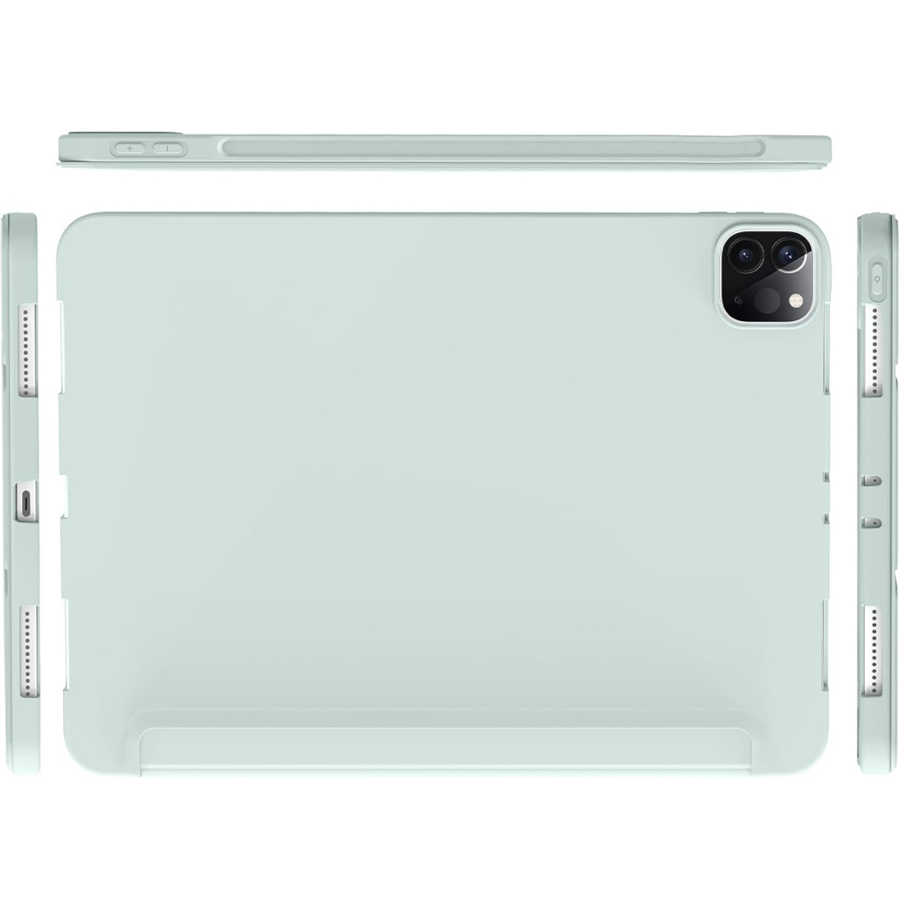Чохол до планшета BeCover Tri Fold Soft TPU Silicone Apple iPad Pro 12.9 2020/2021/2022 Light Green (711738) - зображення 2