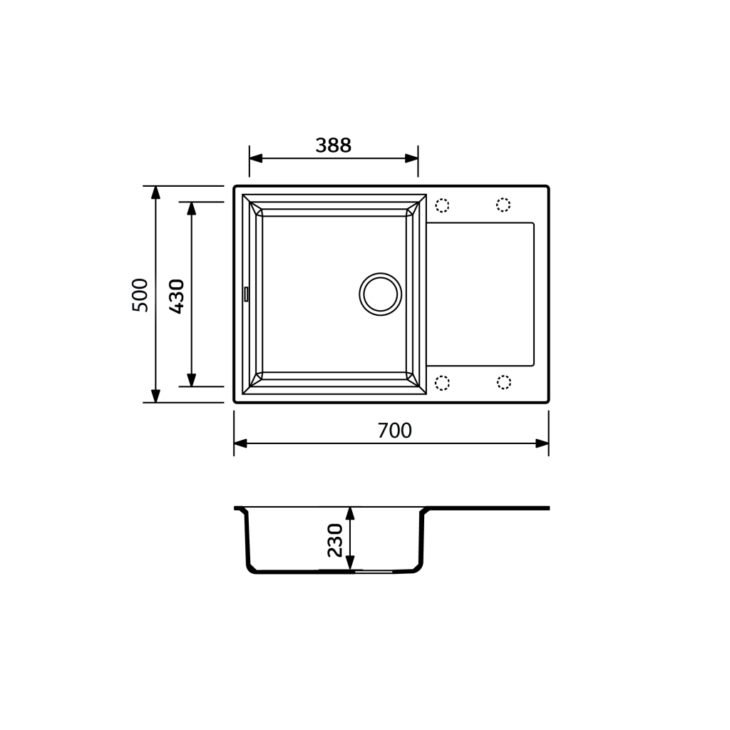 Мийка кухонна Adamant Horizon Medium Сахара + змішувач та дозатор (4824296104502) - зображення 8