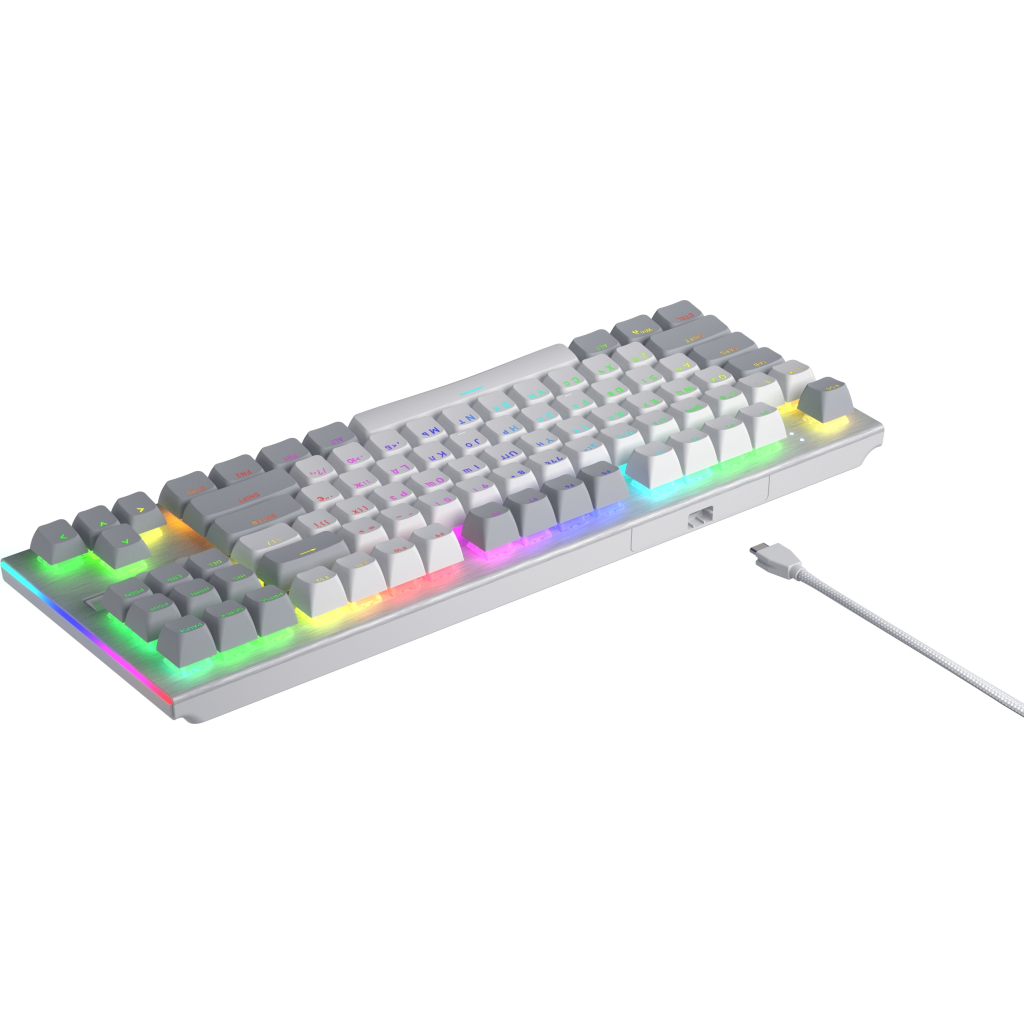 Клавіатура Hator Gravity TKL Orange USB White (HTK561UA) - зображення 8