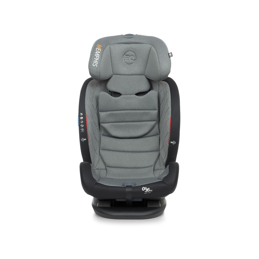Автокрісло El Camino ME 1093 Memphis Iso-Fix 0-36 кг grey black - зображення 5