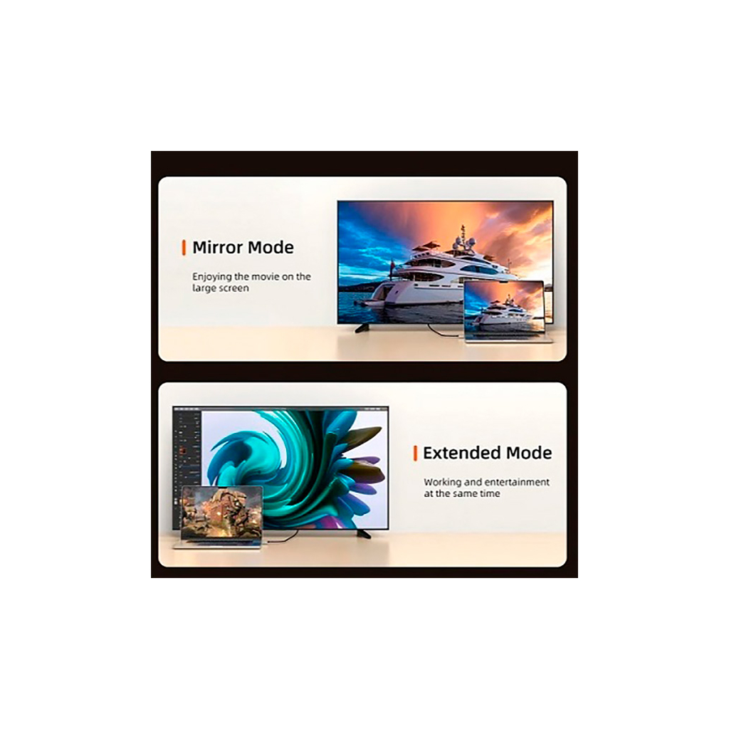 Кабель мультимедійний USB-C to HDMI 2.0m Cabletime (CA914258) - зображення 4