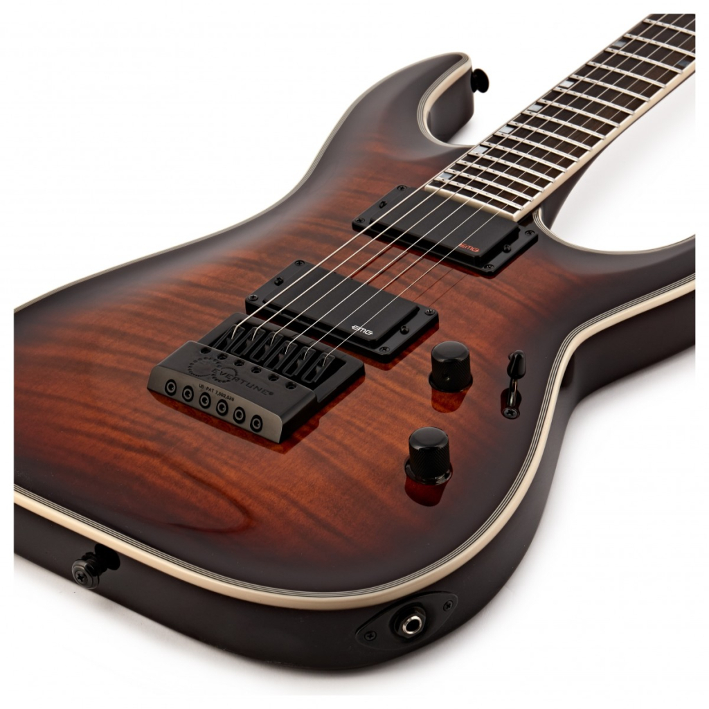 Електрогітара LTD MH-1000 EverTune Dark Brown Sunburst - зображення 4