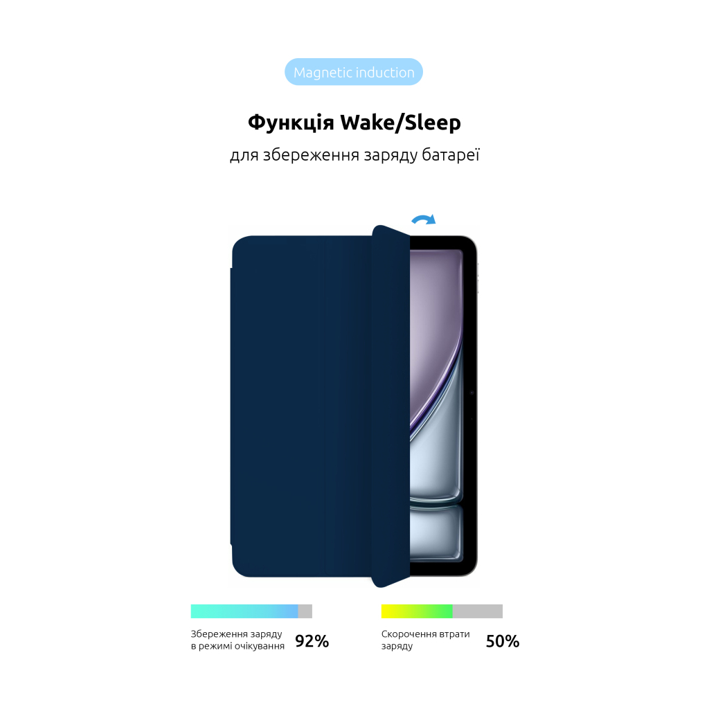 Чохол до планшета Armorstandart Smart Case iPad Air 11 2024 Midnight Blue (ARM78295) - зображення 4