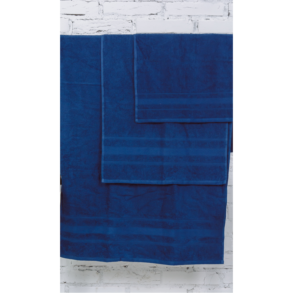 Рушник MirSon набір банних 5076 Elite SoftNess Kingblue 50х90, 70х140, 100x150 (2200003960969) - зображення 3