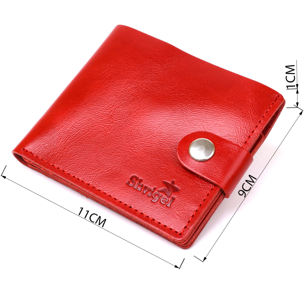 Портмоне Shvigel Шкіряне Червоне (16440) - зображення 3