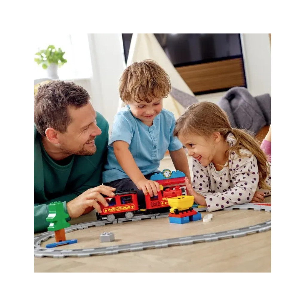 Конструктор LEGO DUPLO Потяг на паровій тязі 59 деталей (10874) - зображення 9