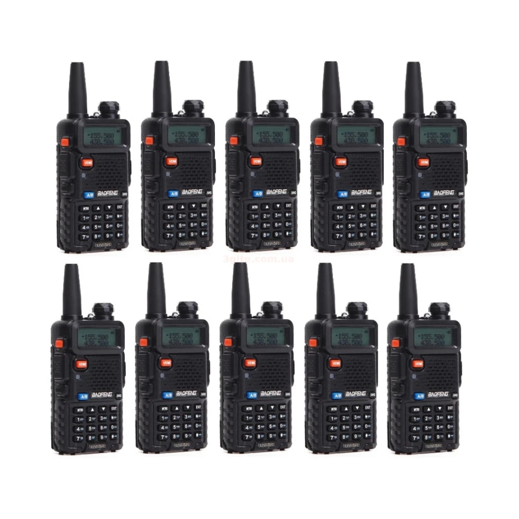 Портативна рація Baofeng UV-5R Black Ten Pack комплект 10 шт (2200000758972) - зображення 1