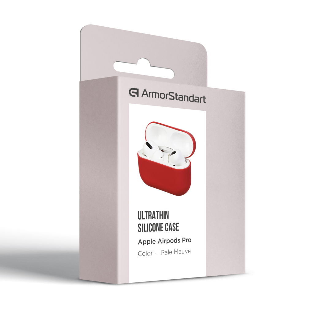 Чохол для навушників Armorstandart Ultrathin Silicone Case для Apple AirPods Pro Pale Mauve (ARM55954) - зображення 3