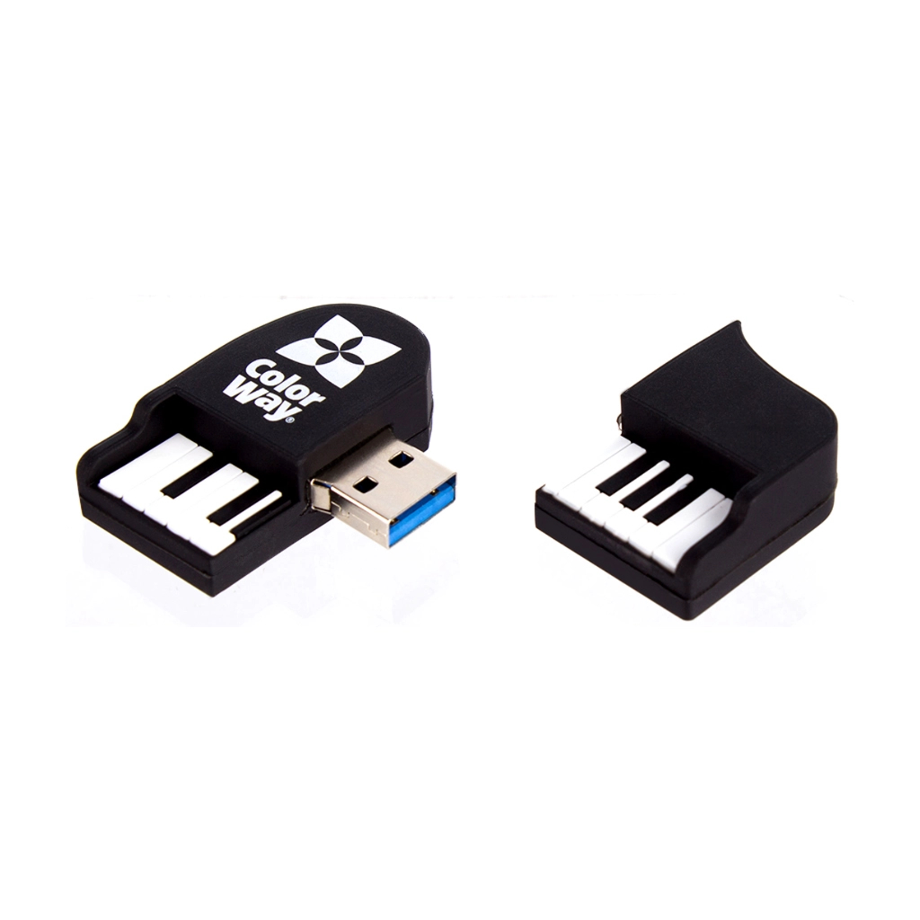 USB флеш накопичувач ColorWay Piano 64 GB 3.0 Black (CW-USBPO64) - изображение 7