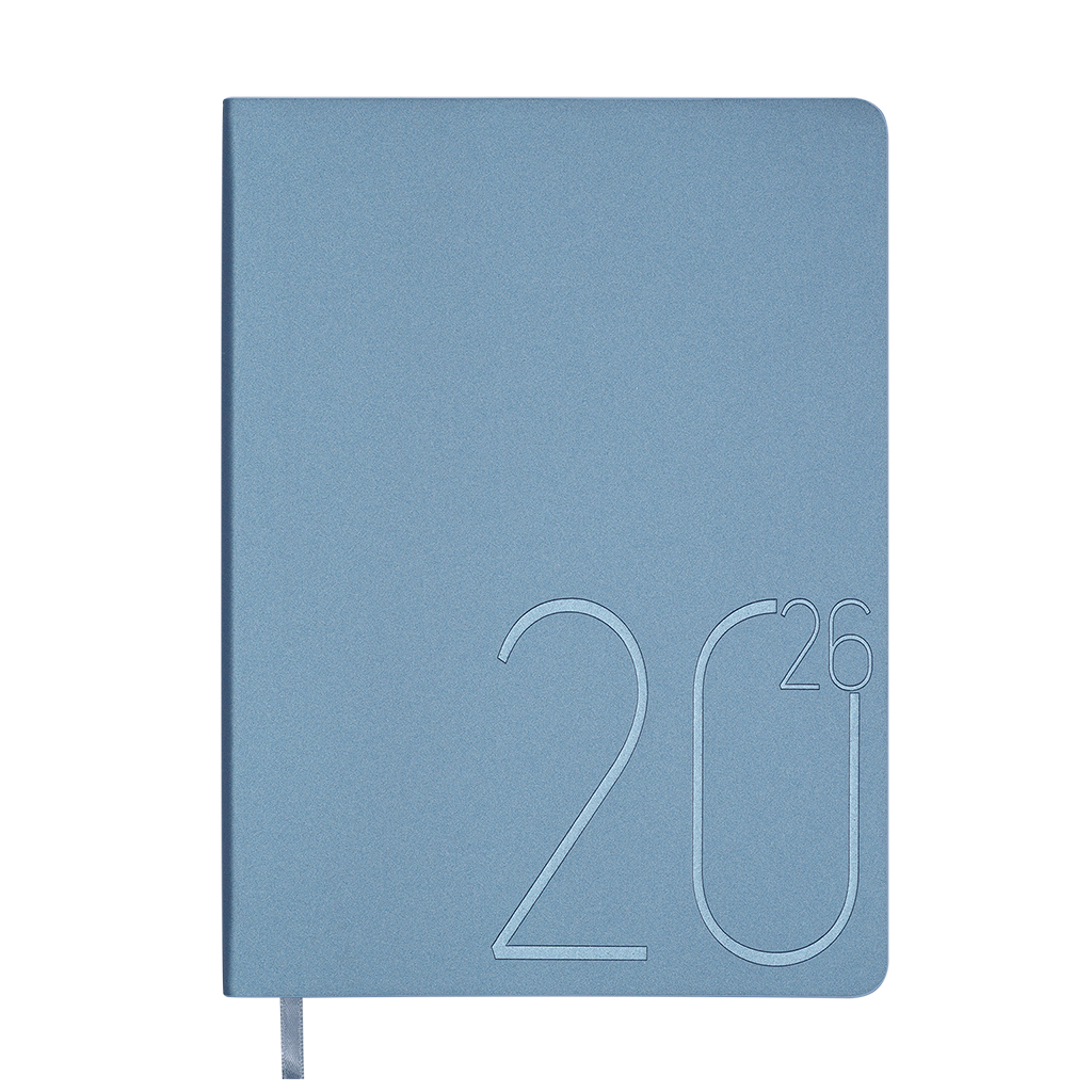 Тижневик Buromax датований 2026 STEEL, А5 блакитний (BM.2127-30) - зображення 1