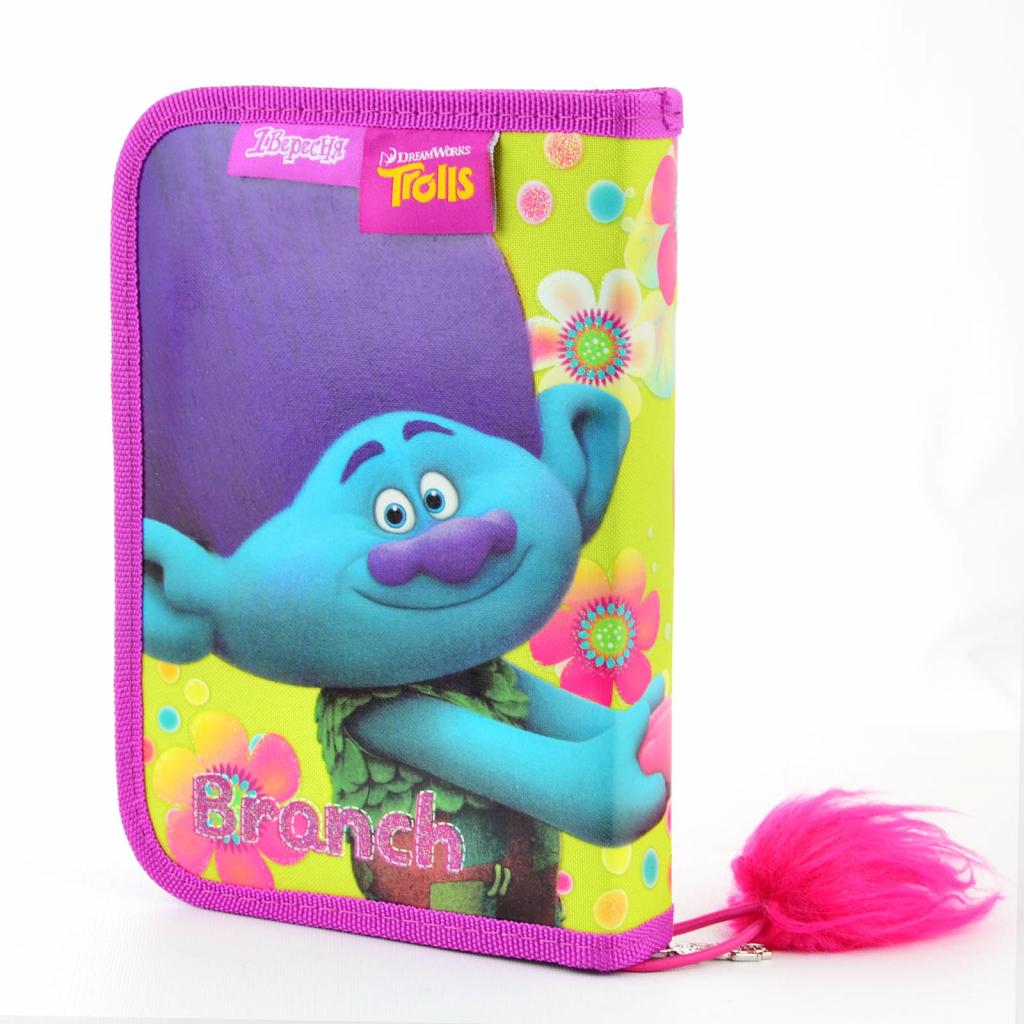 Пенал 1 вересня Trolls твердий одинарний з клапаном (531523) - зображення 2