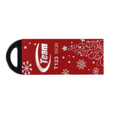 USB флеш накопичувач Team 16Gb T123 Red Xmas (TT12316GR10) - зображення 1