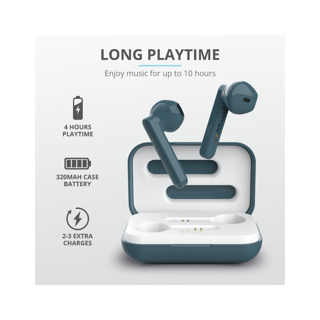 Навушники Trust Primo Touch True Wireless Mic Blue (23780) - зображення 11