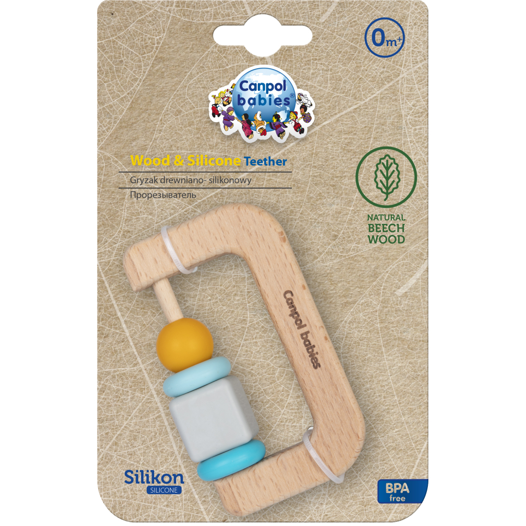 Прорізувач Canpol babies дерев'яно-силіконова Різнобарвна (80/301) - изображение 3