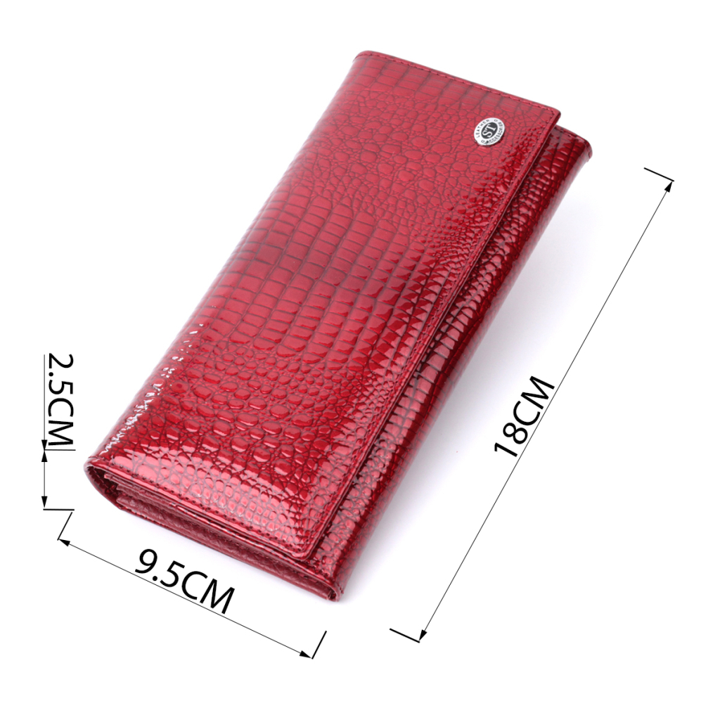 Гаманець ST Leather З натуральної шкіри Червоний (22717) - зображення 3
