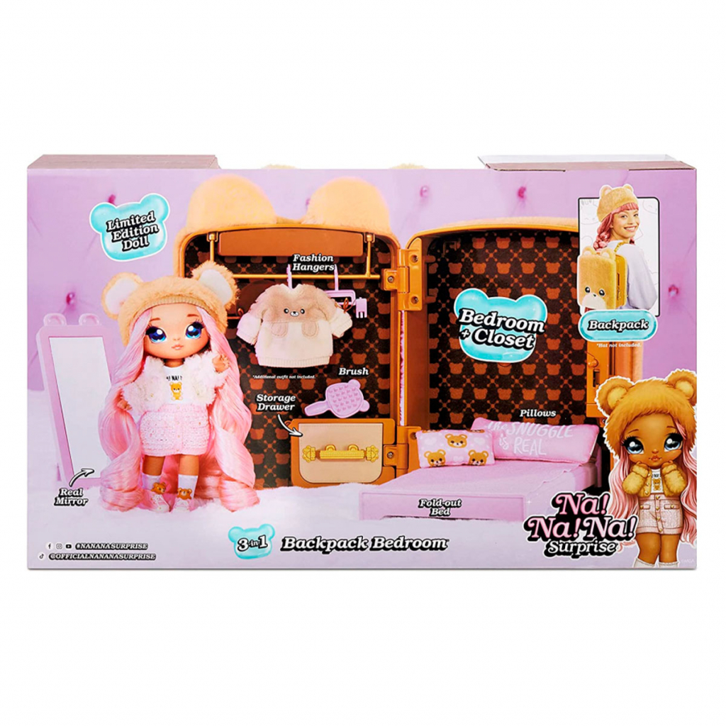 Лялька Na! Na! Na! Surprise 3 в 1 - Рюкзачок-спальня Сарі Снаглз (575702) - зображення 6