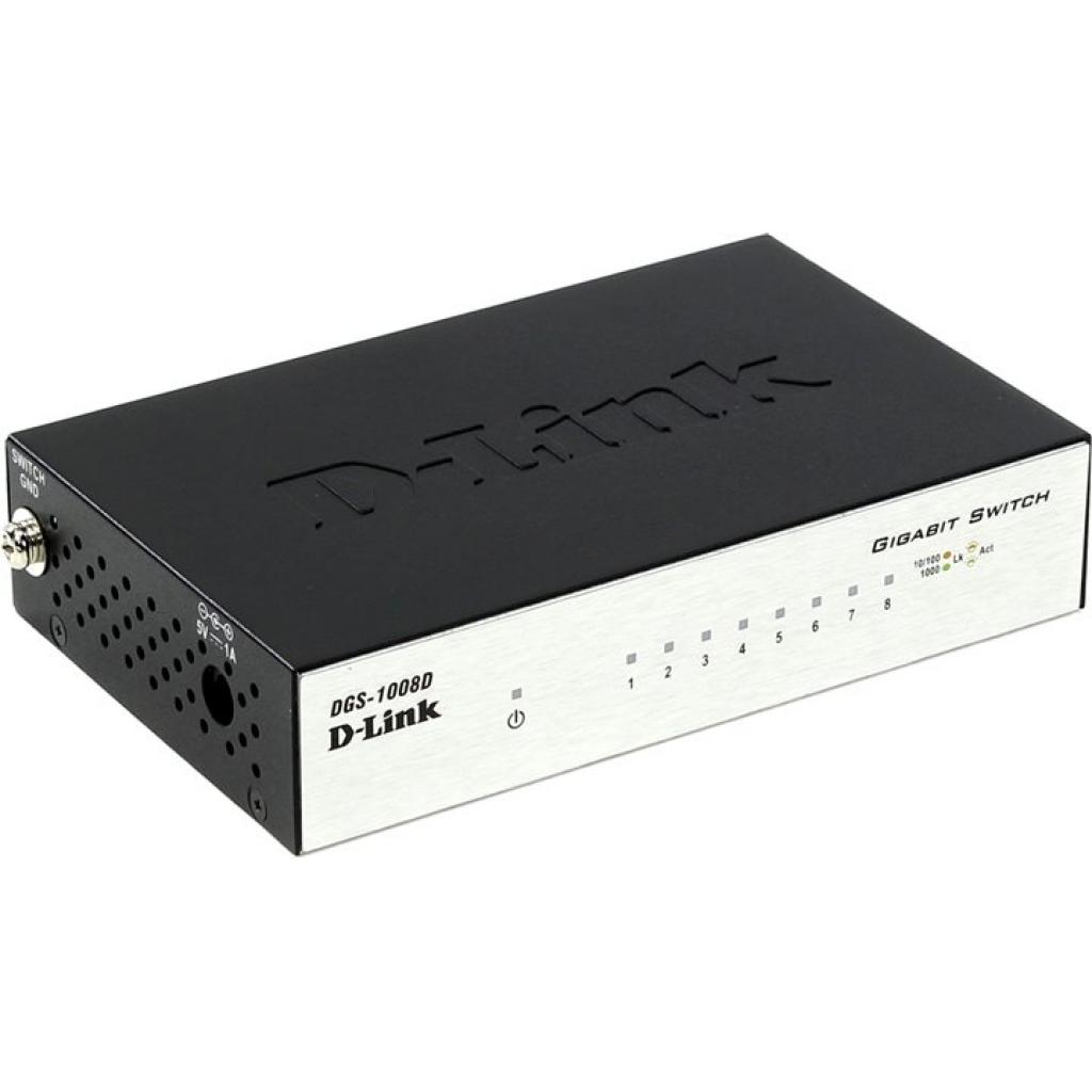 Комутатор мережевий D-Link DGS-1008D/I2B - зображення 1