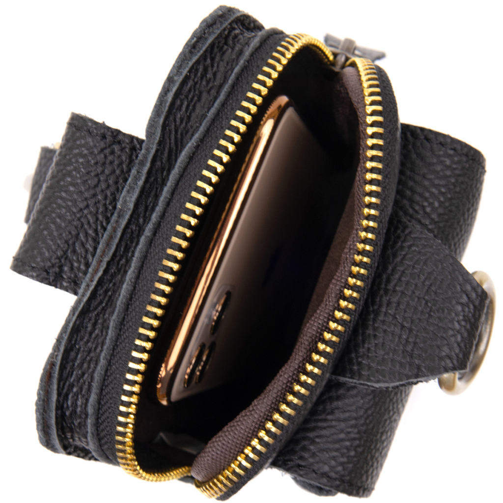 Сумка Vintage Унісекс на пояс на одне відділення Чорна (20418) - зображення 5