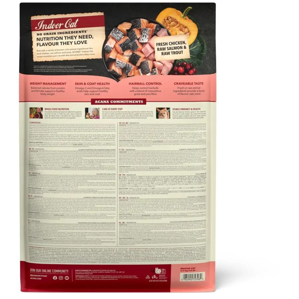 Сухий корм для кішок ACANA Highest Protein Indoor 1.8 кг (0064992723972) - зображення 4