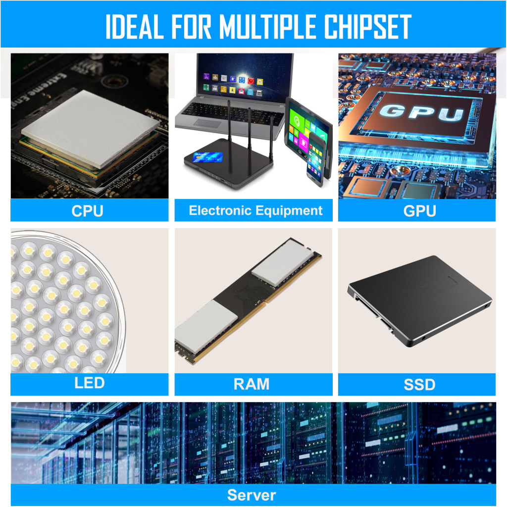 Термопрокладка Zezzio Thermal Pad 12.8 W/mK 85х45x2 мм - изображение 4