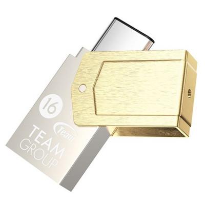 USB флеш накопичувач Team 16GB M161 Gold USB 3.1 OTG Type-C (TM161316GD01) - зображення 2