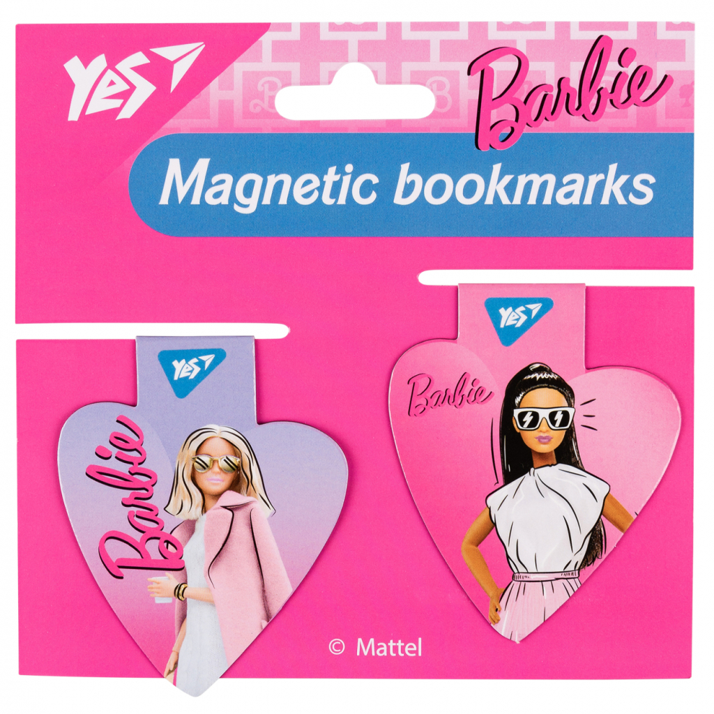 Закладки для книг Yes магнітні Barbie heart, 2шт (708110) - зображення 2