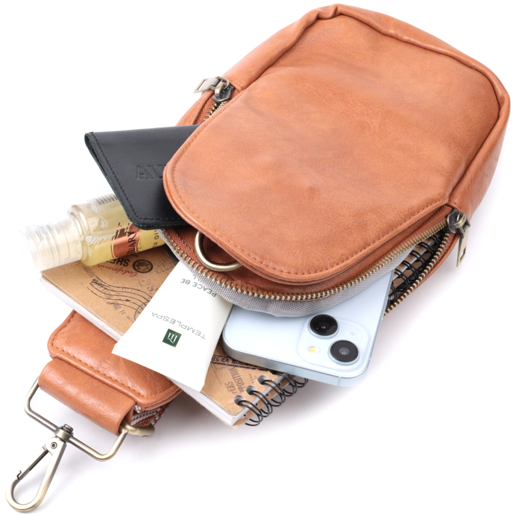 Сумка Vintage Через плече з екошкіри Руда (22793) - зображення 8