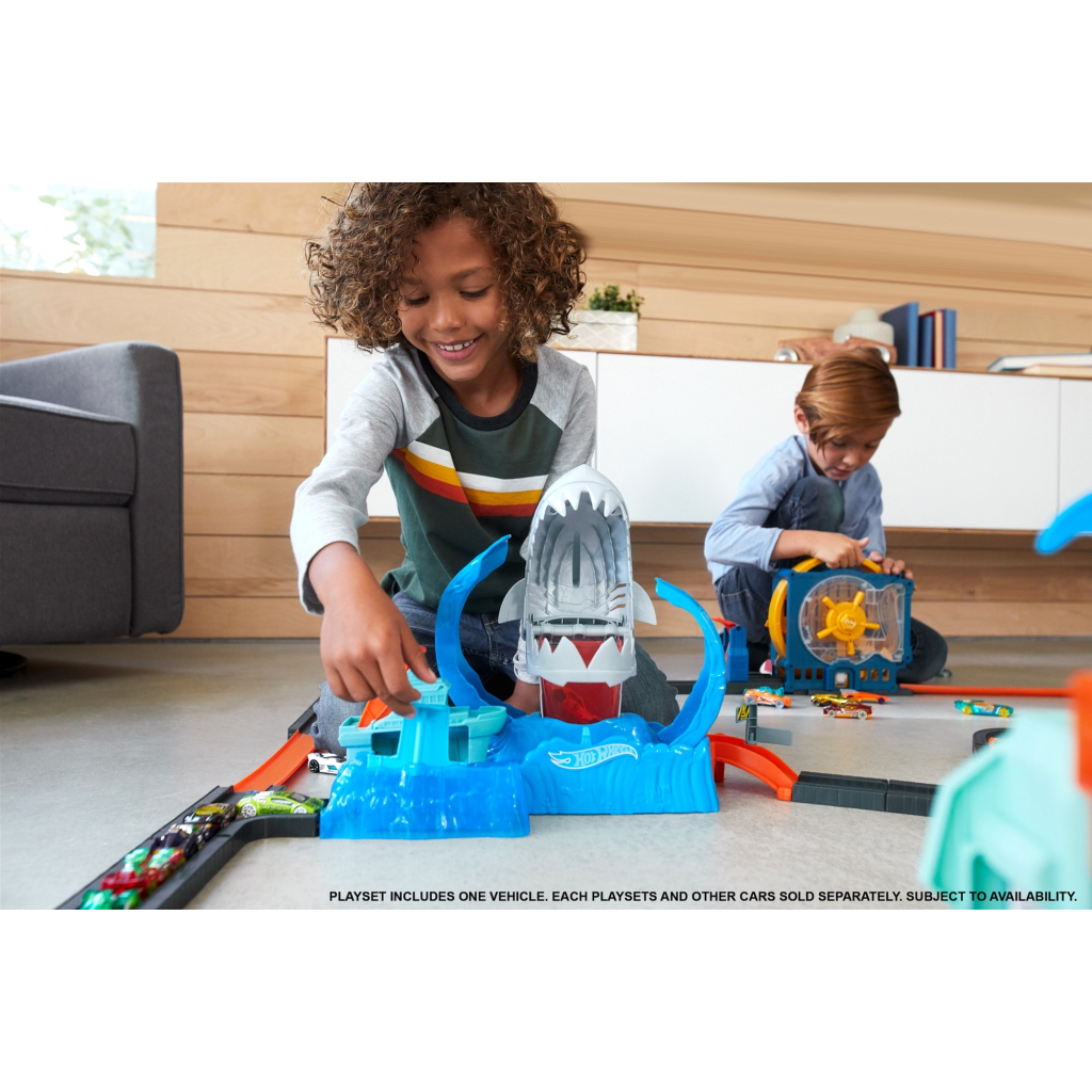 Автотрек Hot Wheels Голодна Акула-робот із серії "Зміни колір" (GJL12) - изображение 10