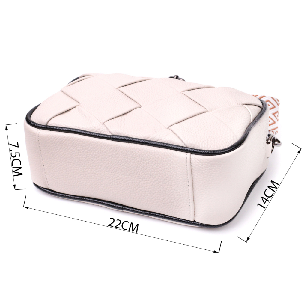 Сумка Vintage З натуральної шкіри Біла (22407) - зображення 3