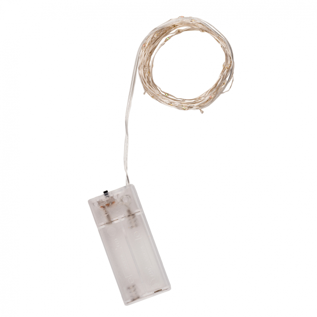 Гірлянда YES! Fun Нитка на мідному дроті 60 LED Різнокольорова 6 м Статична На батарейках (975031) - зображення 2