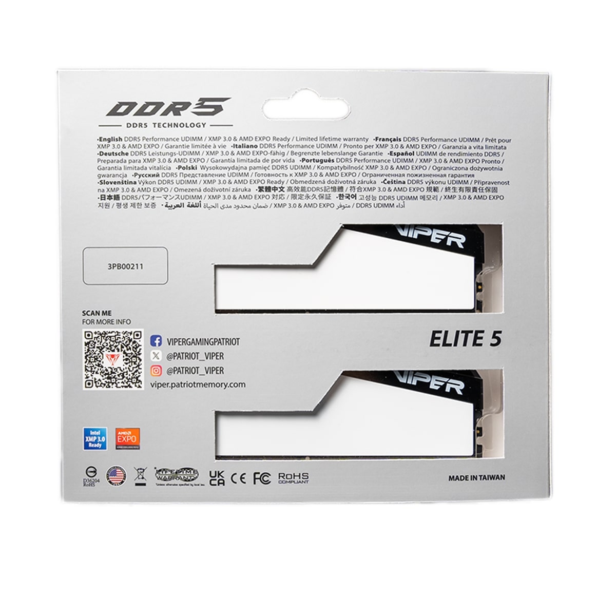 Модуль пам`яті DDR5 2x16GB/6400 Patriot Viper Elite 5 (VEB532G6432KW) - зображення 13